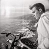 Hunter S. Thompson at Big Sur in 1961 with his '47 Triumph Speed Twin.jpg