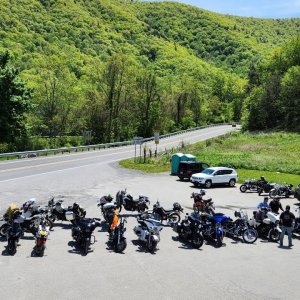 Romney Camp and Ride.Day 3.May 6, 2023. West Virginia's Best Roads by Motorcycle with Pete and Rich.